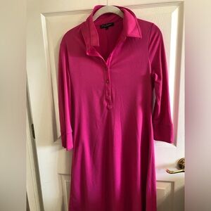 Vintage Hot Pink Betsy Johansson Long Sleeve Dress